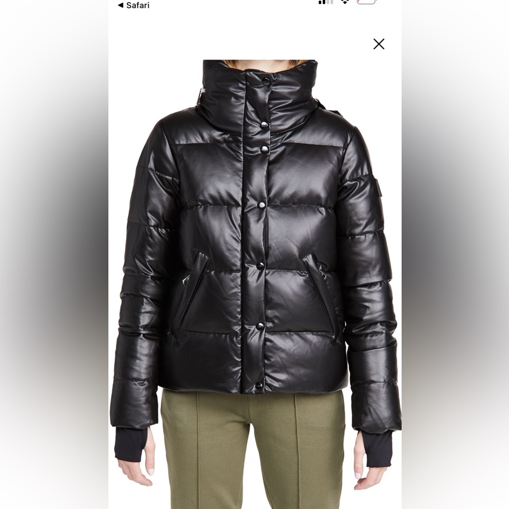 Sam Black Vegan Leather Isabel Puffer